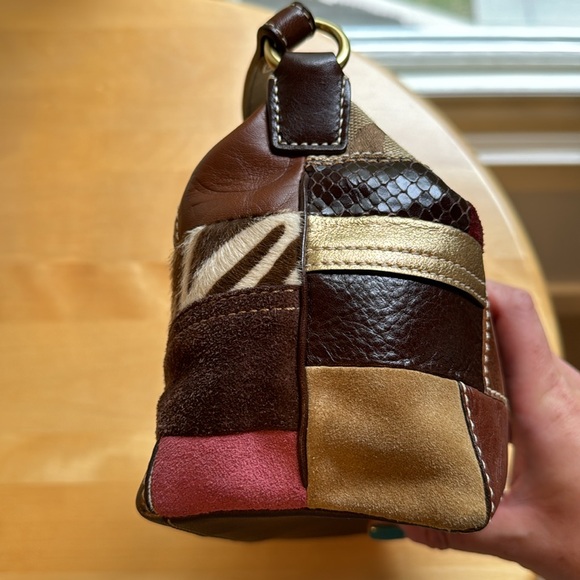 🌟like new! mini vintage Y2K coach brown/purple patchwork purse🌟 - Picture 3 of 9